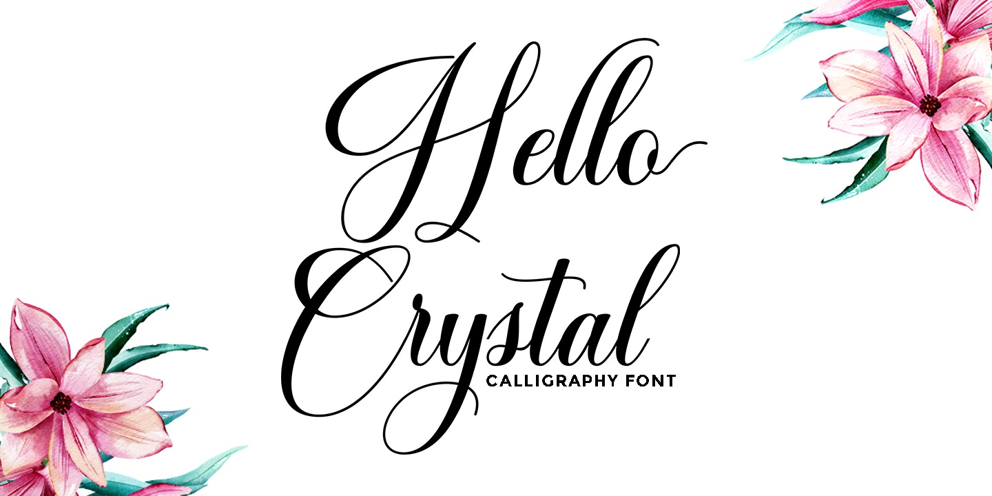 Ejemplo de fuente Hello Crystal Script